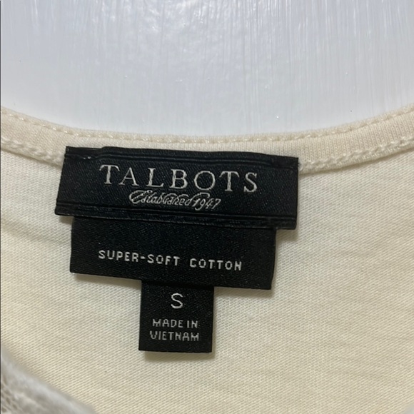 Talbots Women's Ivory Lace Trim Tank Top - Picture 2 of 5